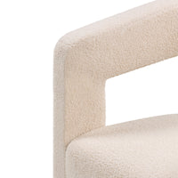 6493 Accent chair Boucle 27 light brown color
