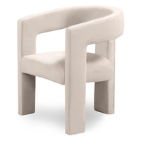 Lenestol Lory – fløyel / lys beige