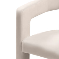 Lenestol Lory – fløyel / lys beige