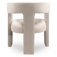 Lenestol Lory – fløyel / lys beige