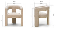 Lenestol Lory – lys beige