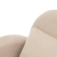 Rainbow lenestol – lys beige velur med avrundet design