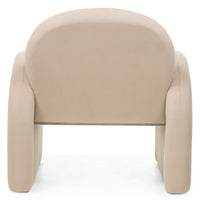 Rainbow lenestol – lys beige velur med avrundet design