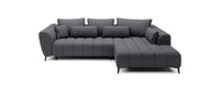 Hjørnesofa Garay 287x220cm. (med elektrisk skyvedel)