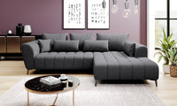 Hjørnesofa Garay 287x220cm. (med elektrisk skyvedel)