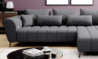 Hjørnesofa Garay 287x220cm. (med elektrisk skyvedel)