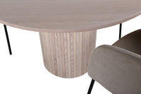 Spisesett Berit stoler & Bianca Sandfarge ⌀110 cm