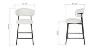 BARSTOOL FRESNO UDC23054 UF995-01 creamy/black