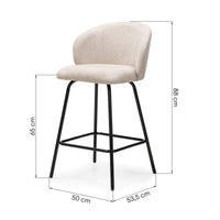 Barstol DALY-02 LARISA Beige/Svart