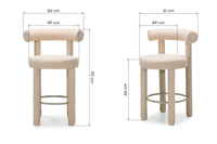 Barstol PEDRO 2.0 Beige Stoff