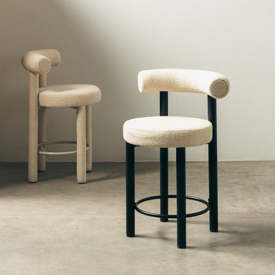 Barstol PEDRO Beige / Metallben