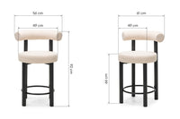 Barstol PEDRO Beige / Metallben