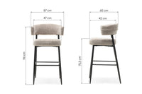 Barkrakk Rosario – beige / svarte ben (sett med 2 stk.)