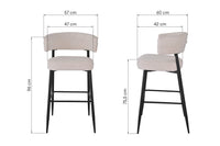 ROSARIO DX-2535H barkrakk – Elegant komfort i kremfarget stoff (FABB HAGA 23)