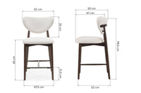 Barstol DOMENICO Beige/Ash
