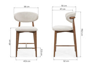 Barstol BY-E19 LARNACA Beige/Brun