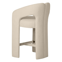 Castelo barstol – gråbeige med avrundet design og armlener