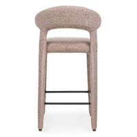 Barkrakk Hiroki – polstret / beige og bordeaux melert (sett med 2 stk.)