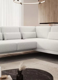 Ilusio L 248 × 205 cm – Elektrisk regulerbar hjørnesofa med kubistisk design