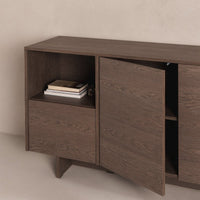 Kanso Kommode 181 x 45,5 x 84,5 cm – Baltic Storm Oak med Oppbevaring