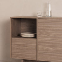 Kanso Kommode 181 x 45,5 x 84,5 cm – Pearl Oak med Oppbevaring