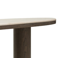 Konsollbord Essence – marmor / mørk valnøtt / 150 cm