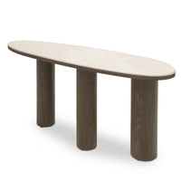 Konsollbord Essence – marmor / mørk valnøtt / 150 cm
