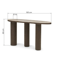 Konsollbord Essence – marmor / mørk valnøtt / 150 cm
