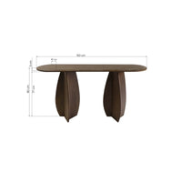 Noku Konsollbord / Skrivebord 150 x 40 cm – Mørk Valnøtt Finér