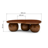 Sofabord Pear – mangotre / mørk valnøtt