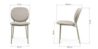 Spisestol Alexa – lys brun/beige ben (sett med 2 stk.)