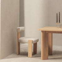 Spisestol Bali – tre / beige / ask (sett med 2 stk.)
