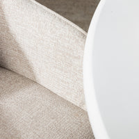 Berisso UDC22106 – Spisestol i cappuccinofarget tekstil og sort metallramme