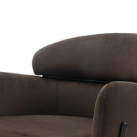 Granda spisestol – velvet espresso med armlene