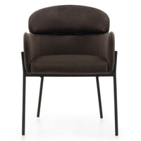 Granda spisestol – velvet espresso med armlene
