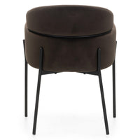 Granda spisestol – velvet espresso med armlene