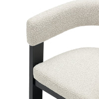 Spisestol Hailey – bouclé / krem / svart