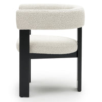 Spisestol Hailey – bouclé / krem / svart