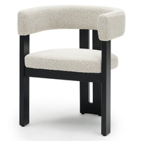 Spisestol Hailey – bouclé / krem / svart