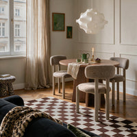 Spisestol Lana – brun / beige ben (sett med 2 stk.)