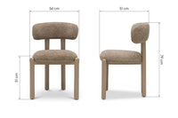 Spisestol Lana – brun / beige ben (sett med 2 stk.)