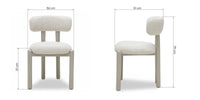 Spisestol Lana – krem beige / krem ben (sett med 2 stk.)