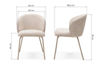 Spisestol LARISA Beige/Lys Beige