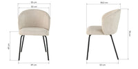Spisestol LARISA Beige/Svart