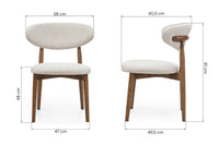 Spisestol BY-D1025 LARNACA Beige/Brun