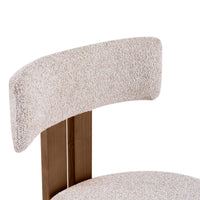 Matteo spisestol – beige/krem med brune ben