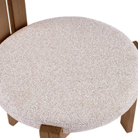 Matteo spisestol – beige/krem med brune ben