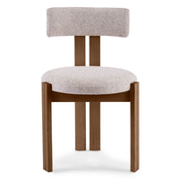 Matteo spisestol – beige/krem med brune ben