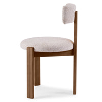 Matteo spisestol – beige/krem med brune ben