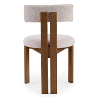 Matteo spisestol – beige/krem med brune ben